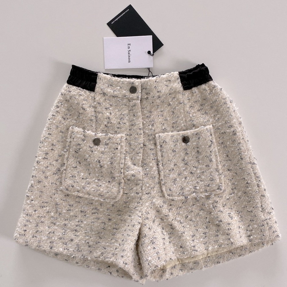 En Saison Hayes Tweed Shorts New - Picture 7 of 7